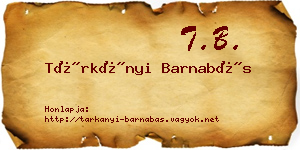 Tárkányi Barnabás névjegykártya