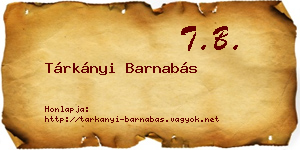 Tárkányi Barnabás névjegykártya